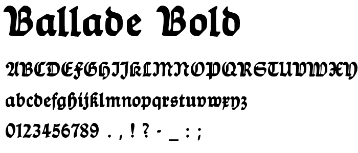 Ballade Bold font